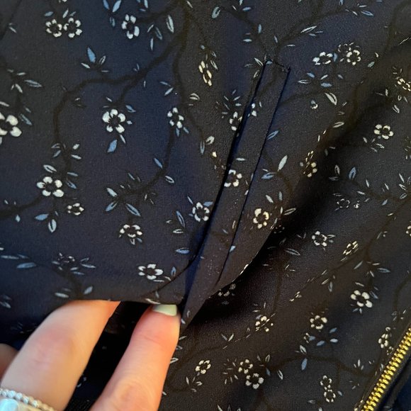 kate spade Out West Wild Roses Reversible Bomber Jacket blue floral size xl - Picture 6 of 13